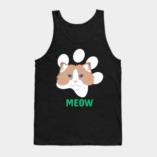 Ragdoll Cat Head Tank Top